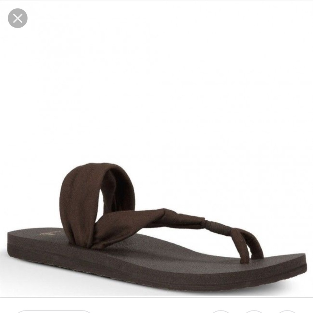 Sanuk yoga Sling it On Brown sandals NWT